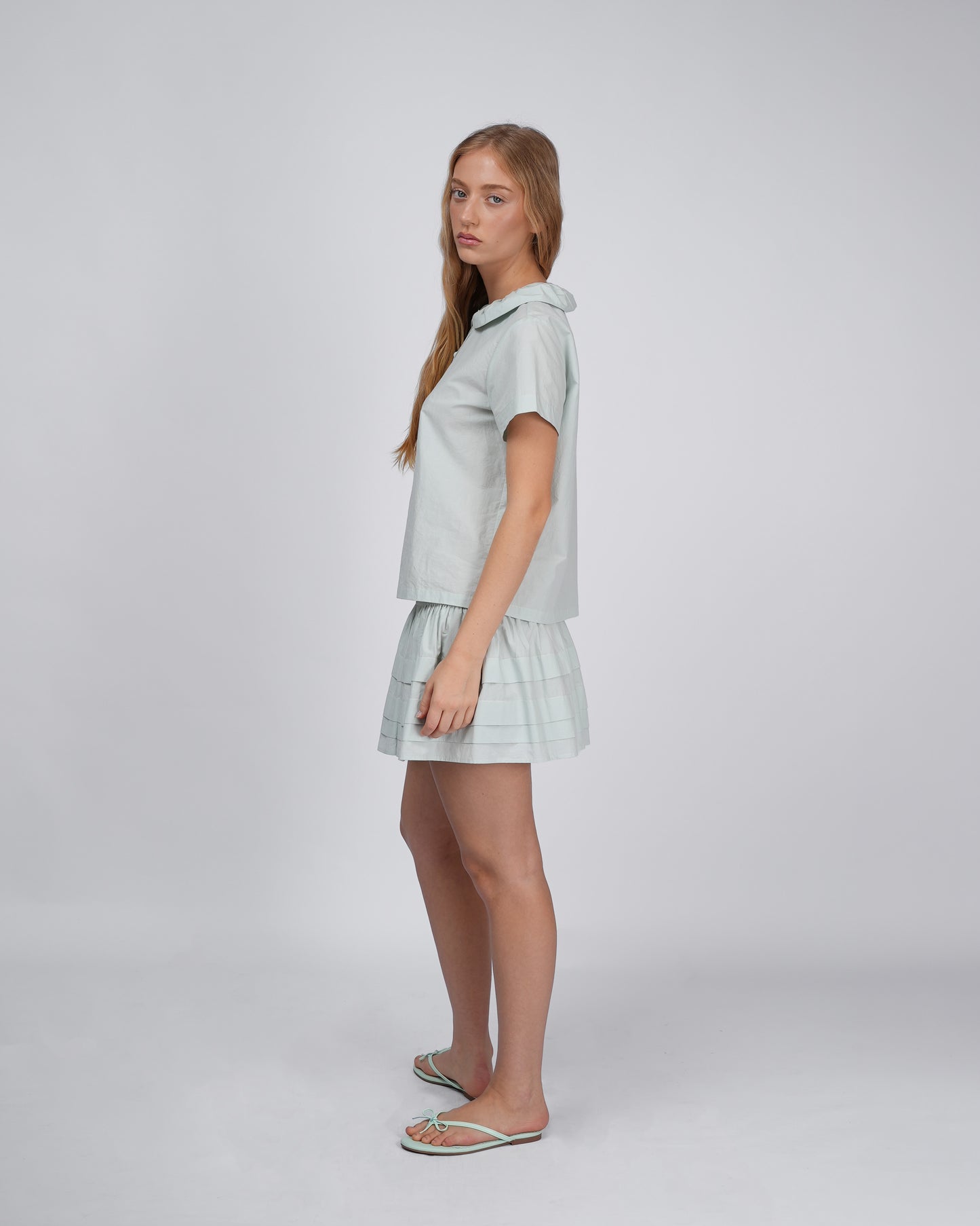 Esme Button Shirt - Mint