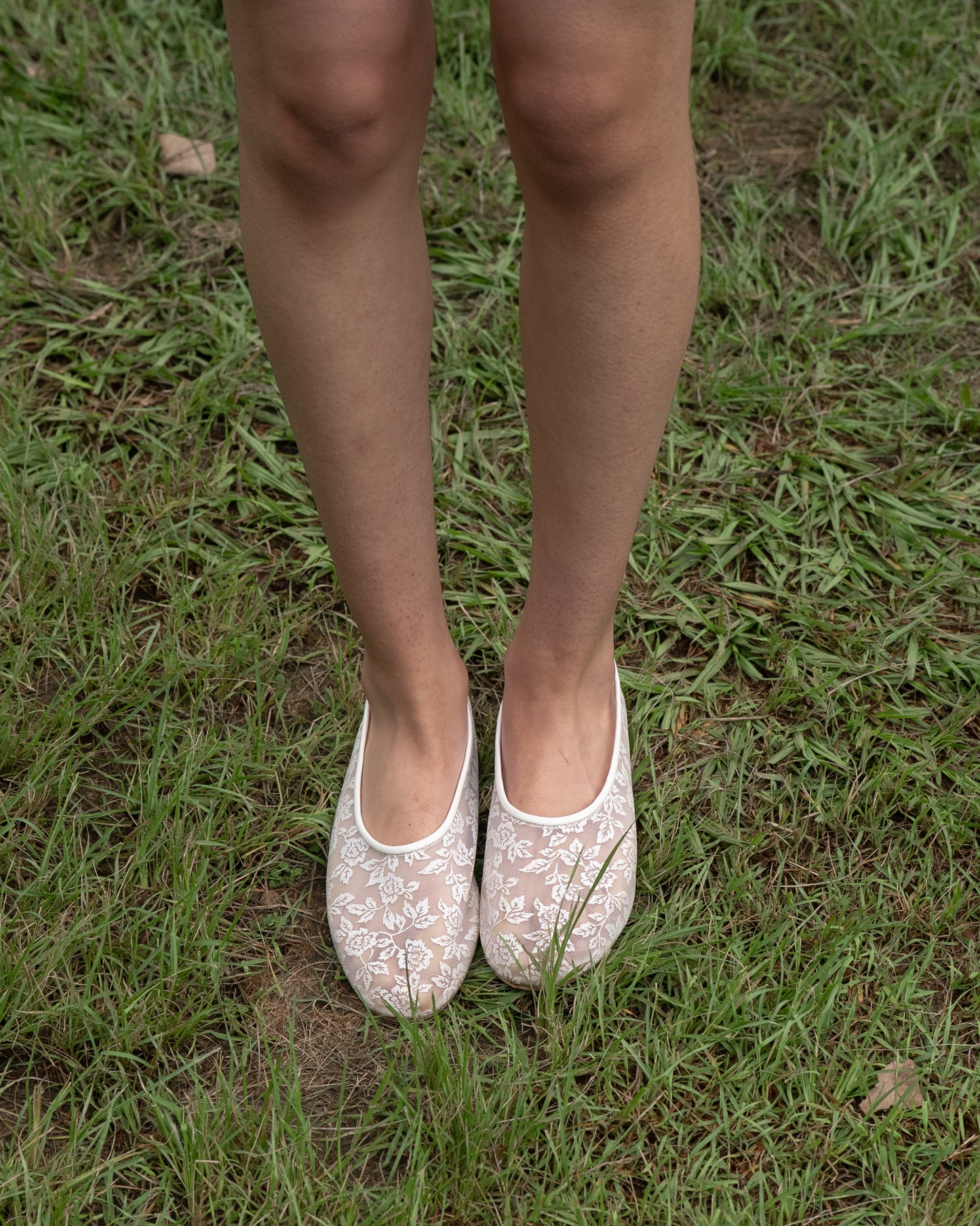 My Mum Made It - Lace Flats - White