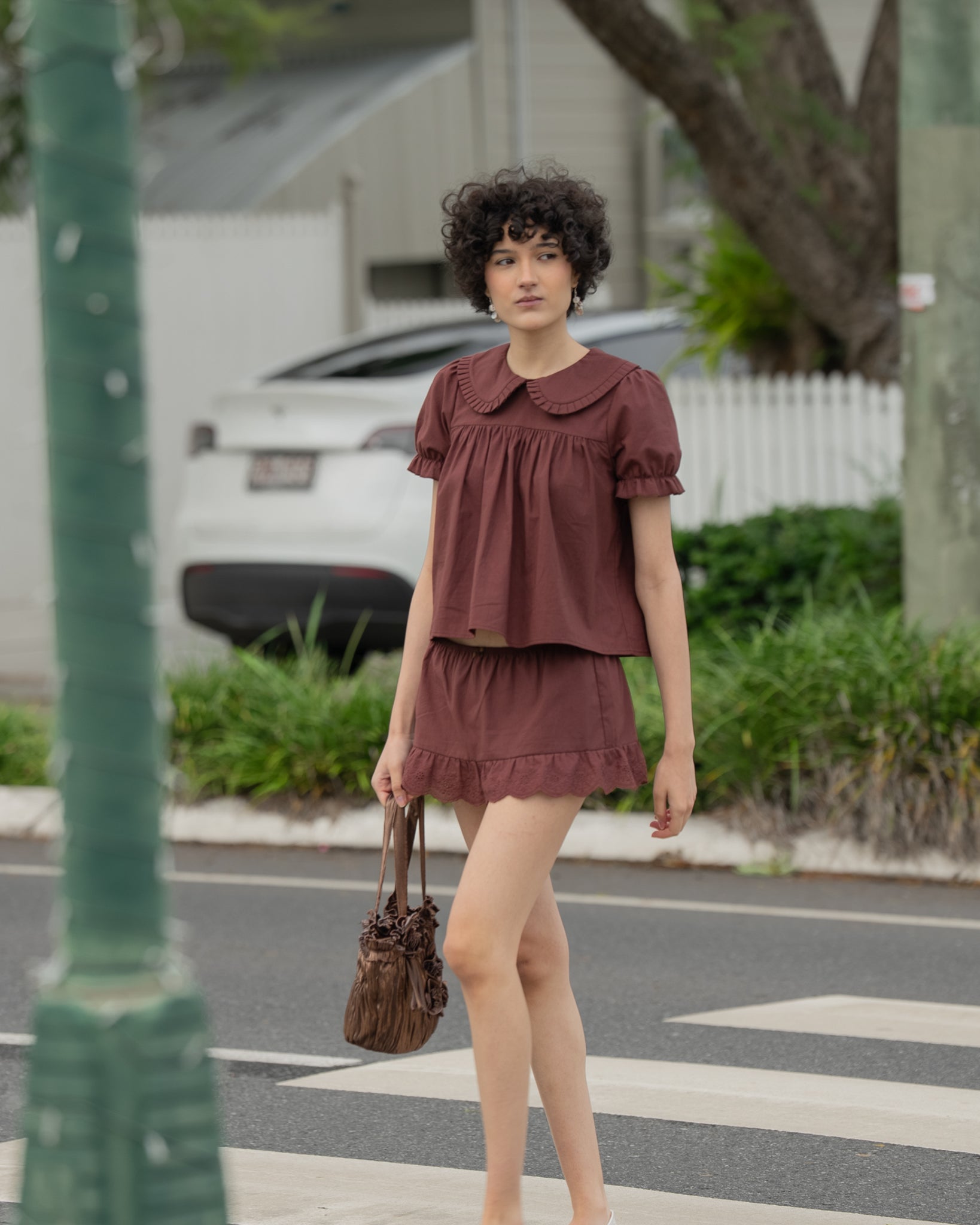 My Mum Made It - Lace Mini Skirt - Dirt