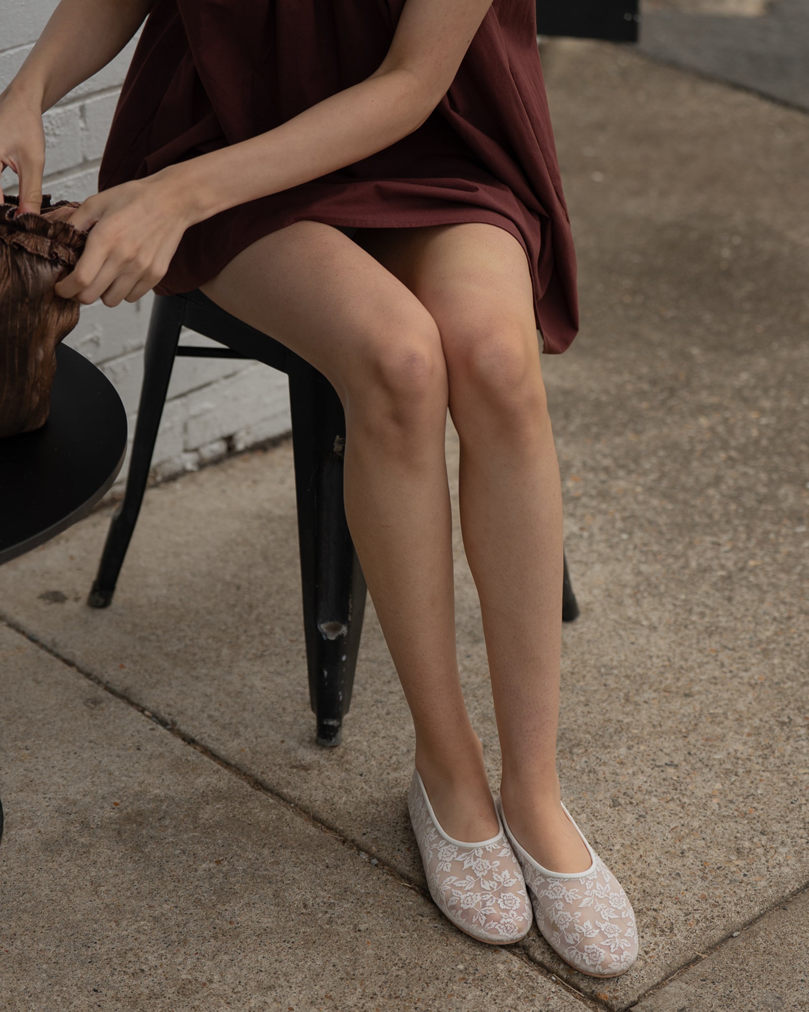 My Mum Made It - Lace Flats - White