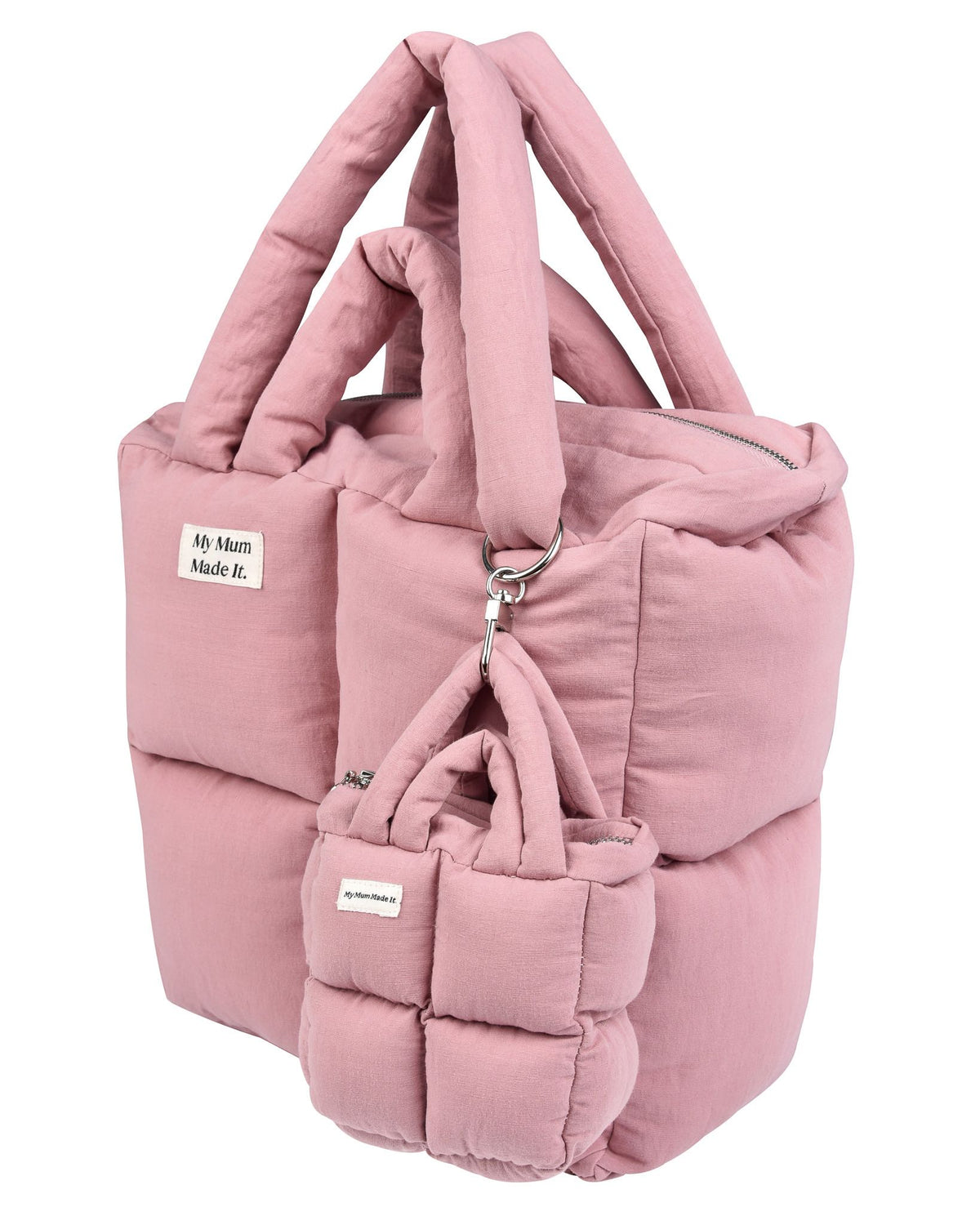 Puffer Mini Keychain Bag - Rose