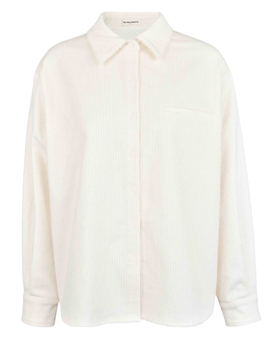 Cord Long Sleeve Shirt - Cream