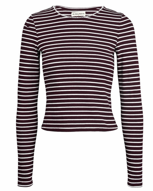 Long Sleeve Crewneck - Dirt Stripe