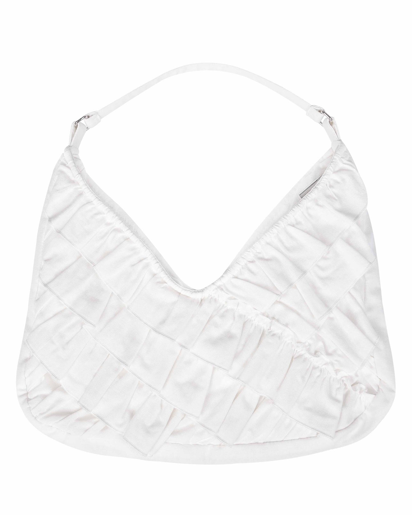 White Cotton Frill Bag