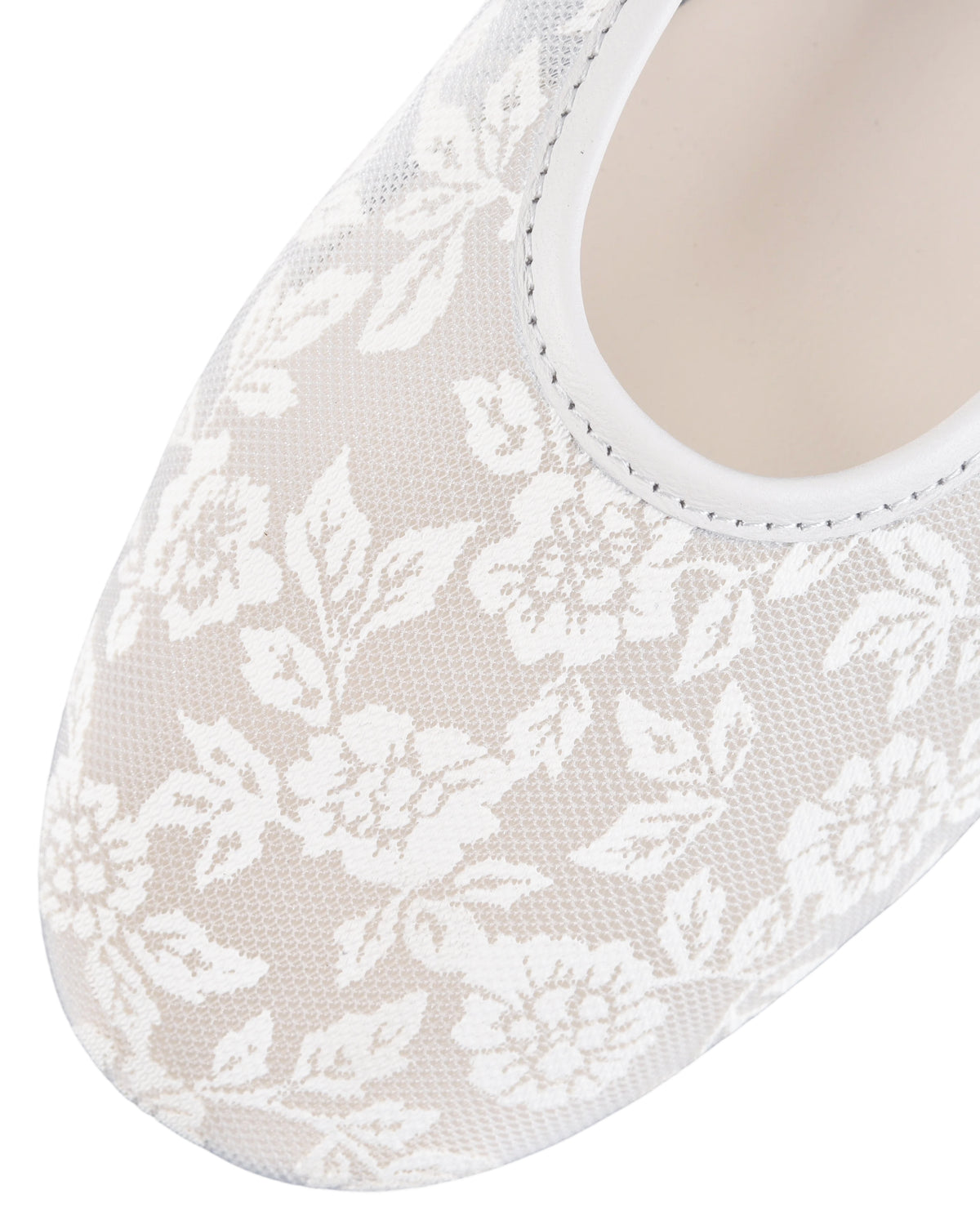 Lace Flats - White