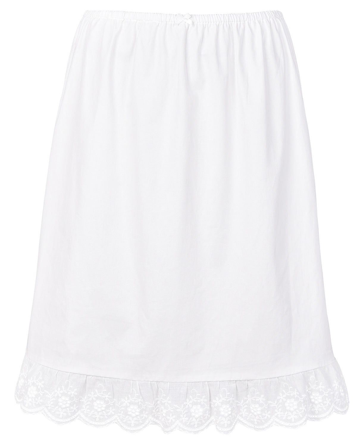 My Mum Made It - Lace Hem Midi Skirt - White