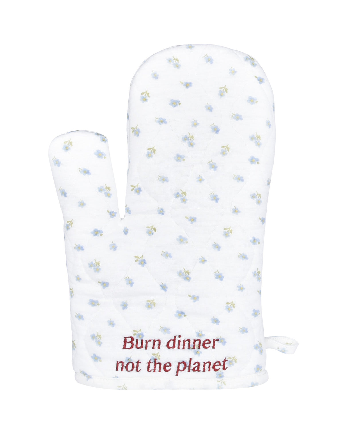 Quilted Oven Mitt - Blue Wishes