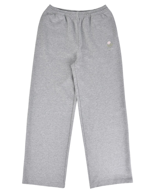 Rosette Embroidery Lounge Pant - Grey