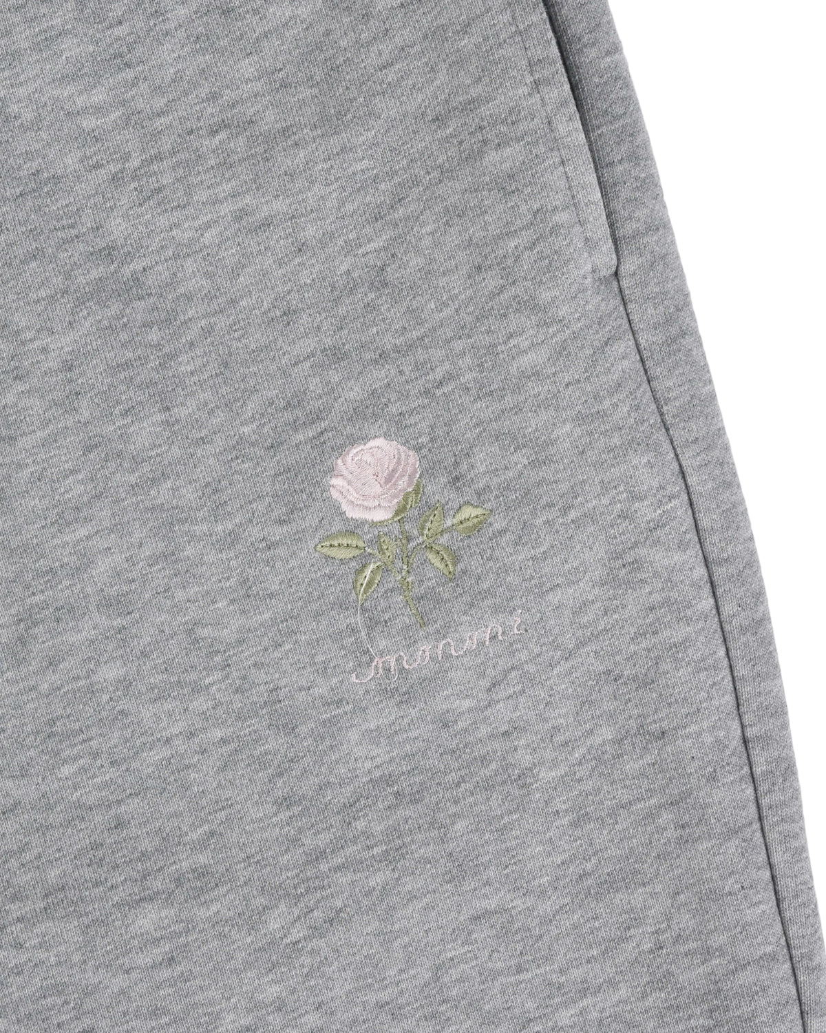 Rosette Embroidery Lounge Pant - Grey