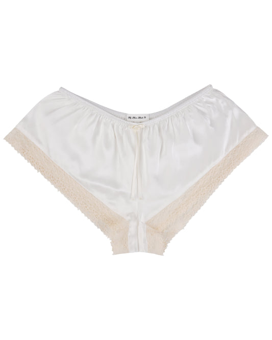 Lucienne Shorts - White Silk
