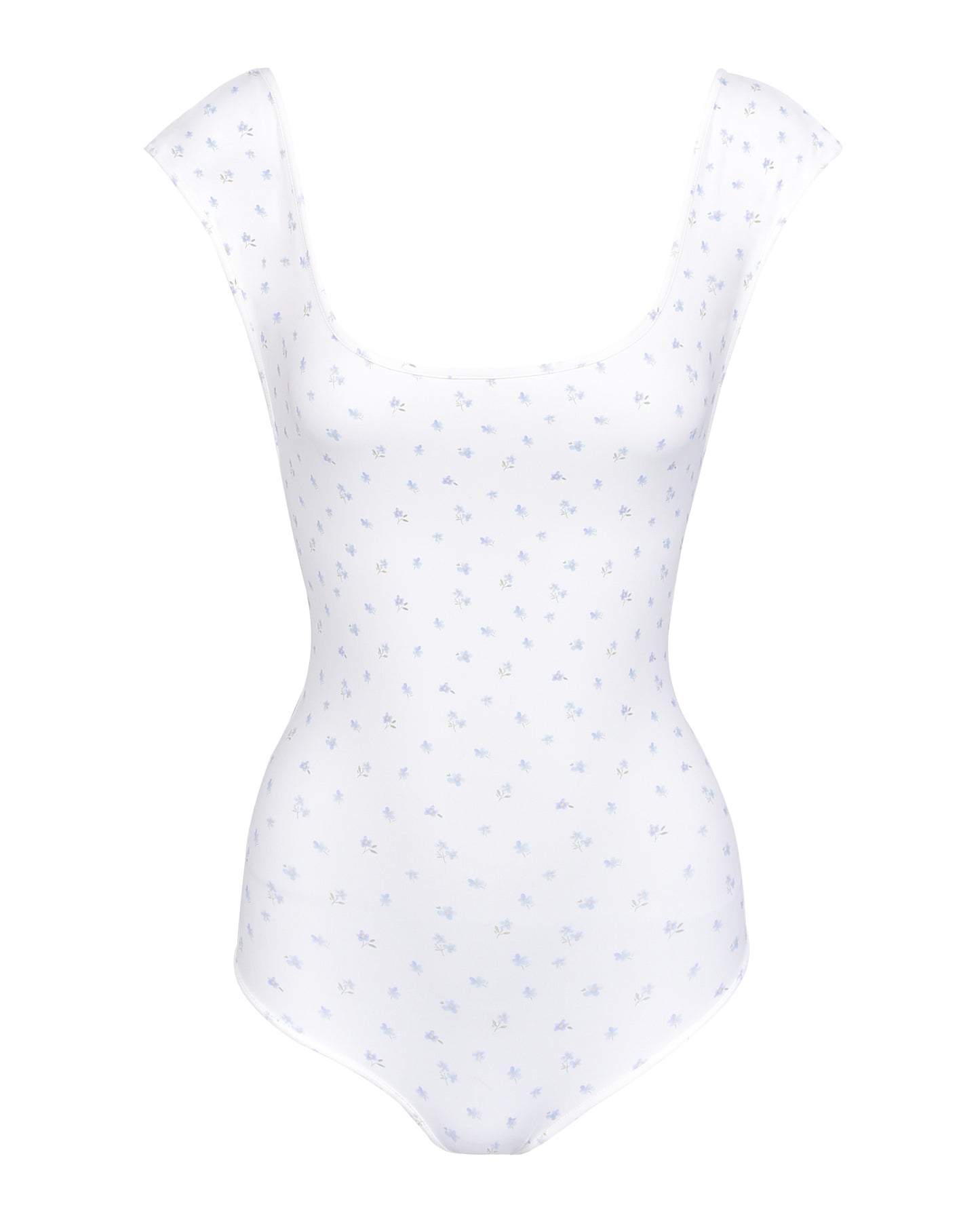 Cap Sleeve Dip Back Bodysuit - Blue Wishes