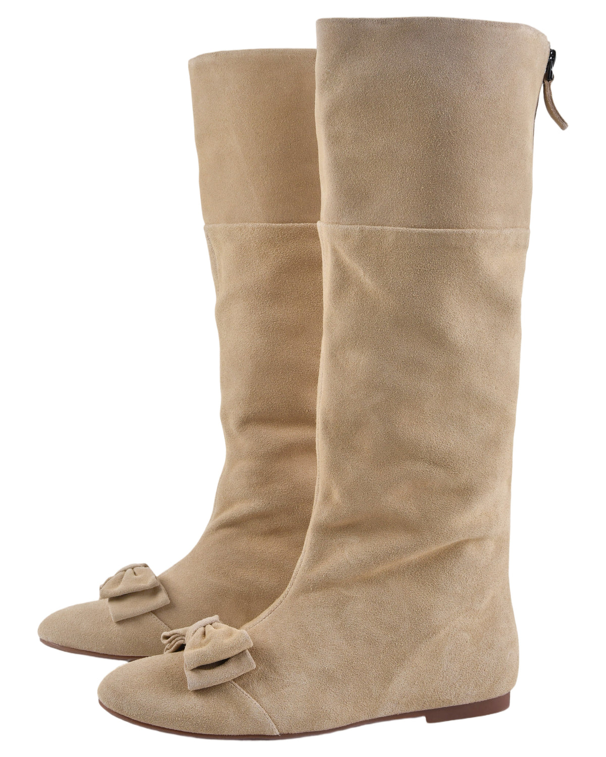 Odette Riding Pocket Boot - Suede Fawn