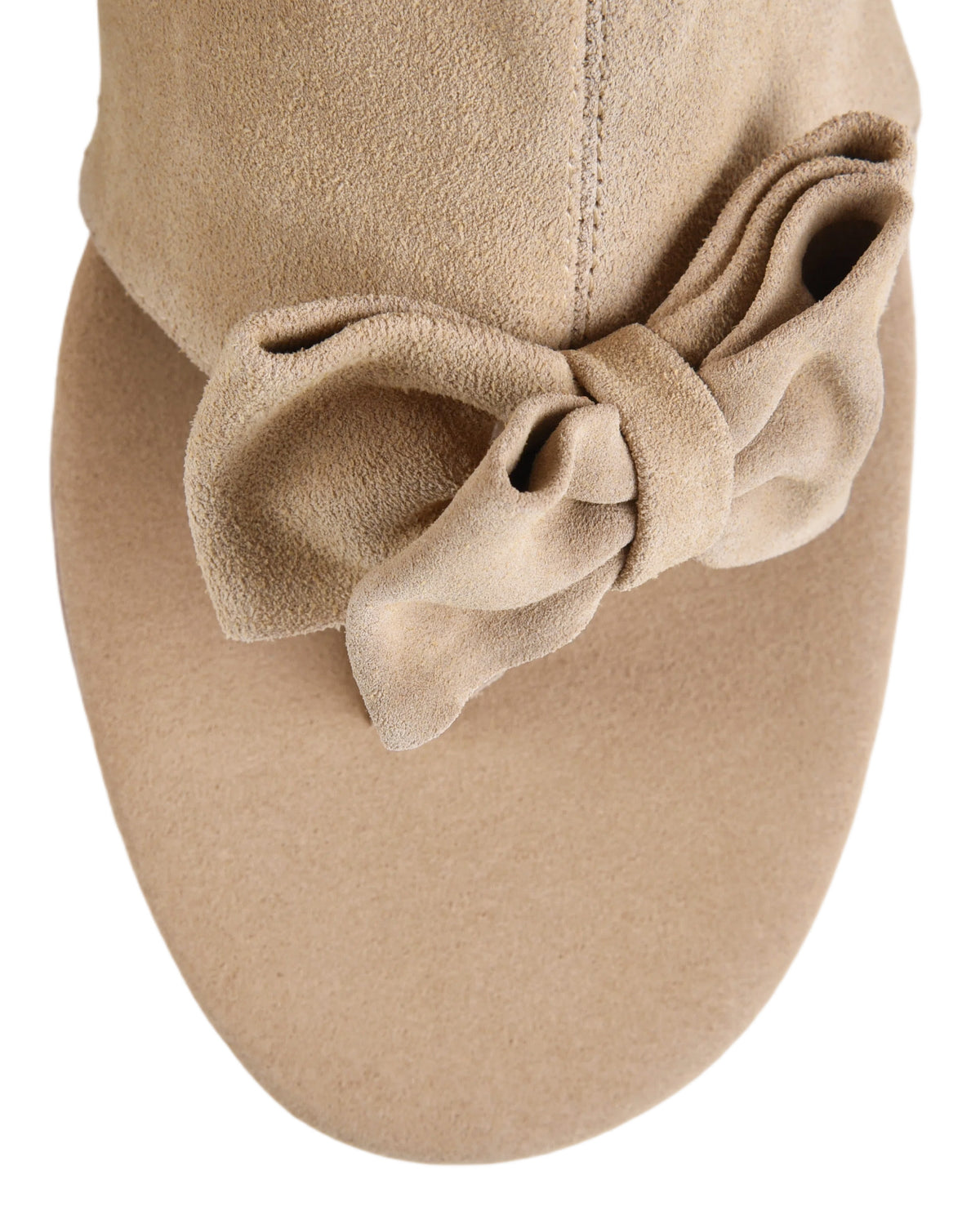 Odette Peep-Toe Wedge Boot - Suede Fawn