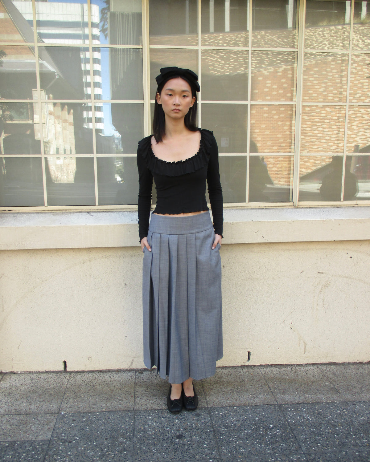 Novel Maxi Skirt - Grey