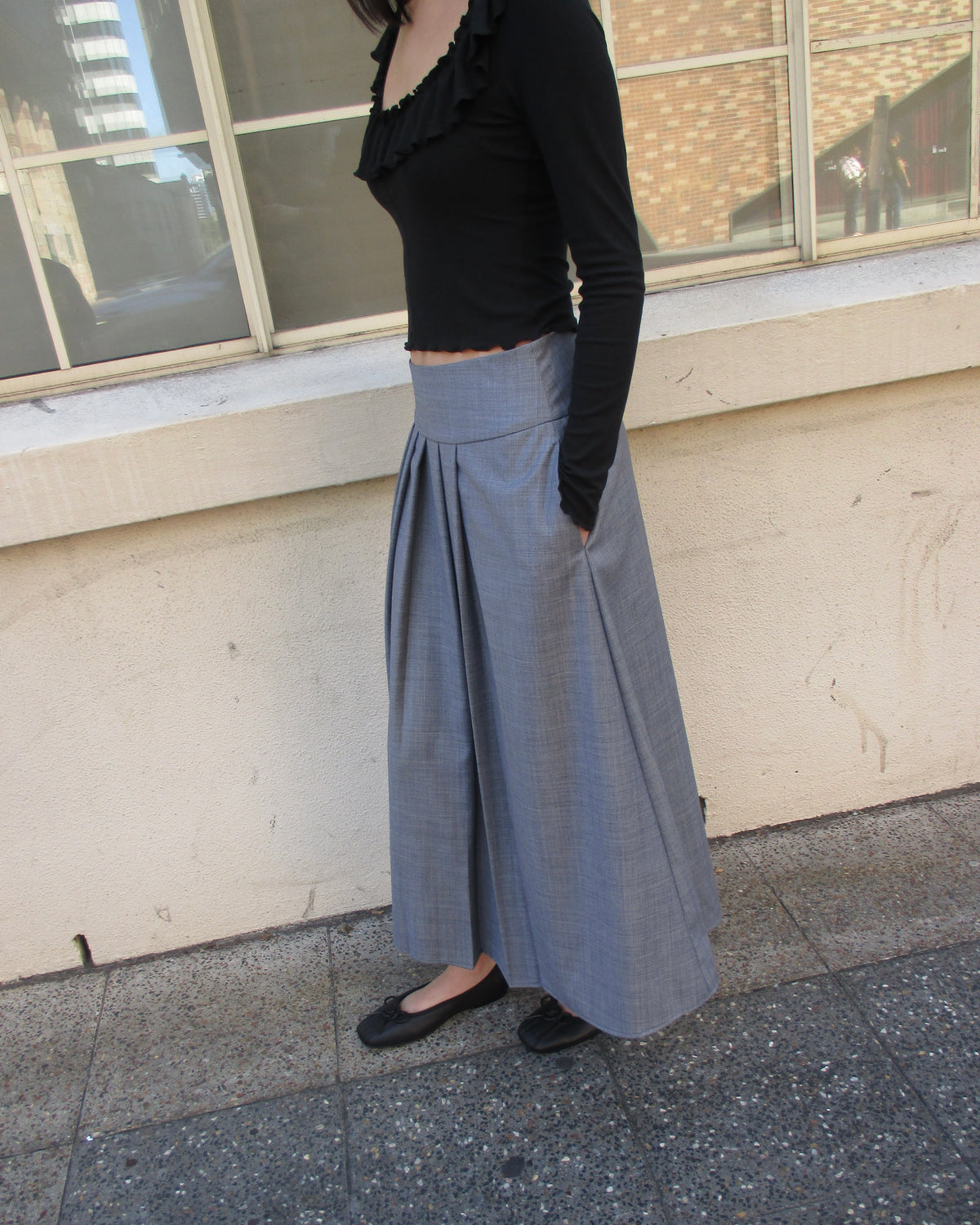 Novel Maxi Skirt - Grey