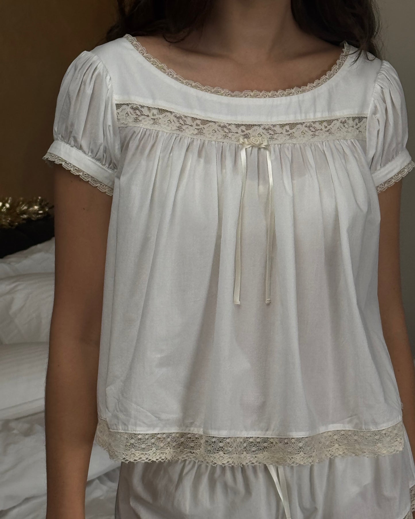 Lucienne Cotton Blouse - White