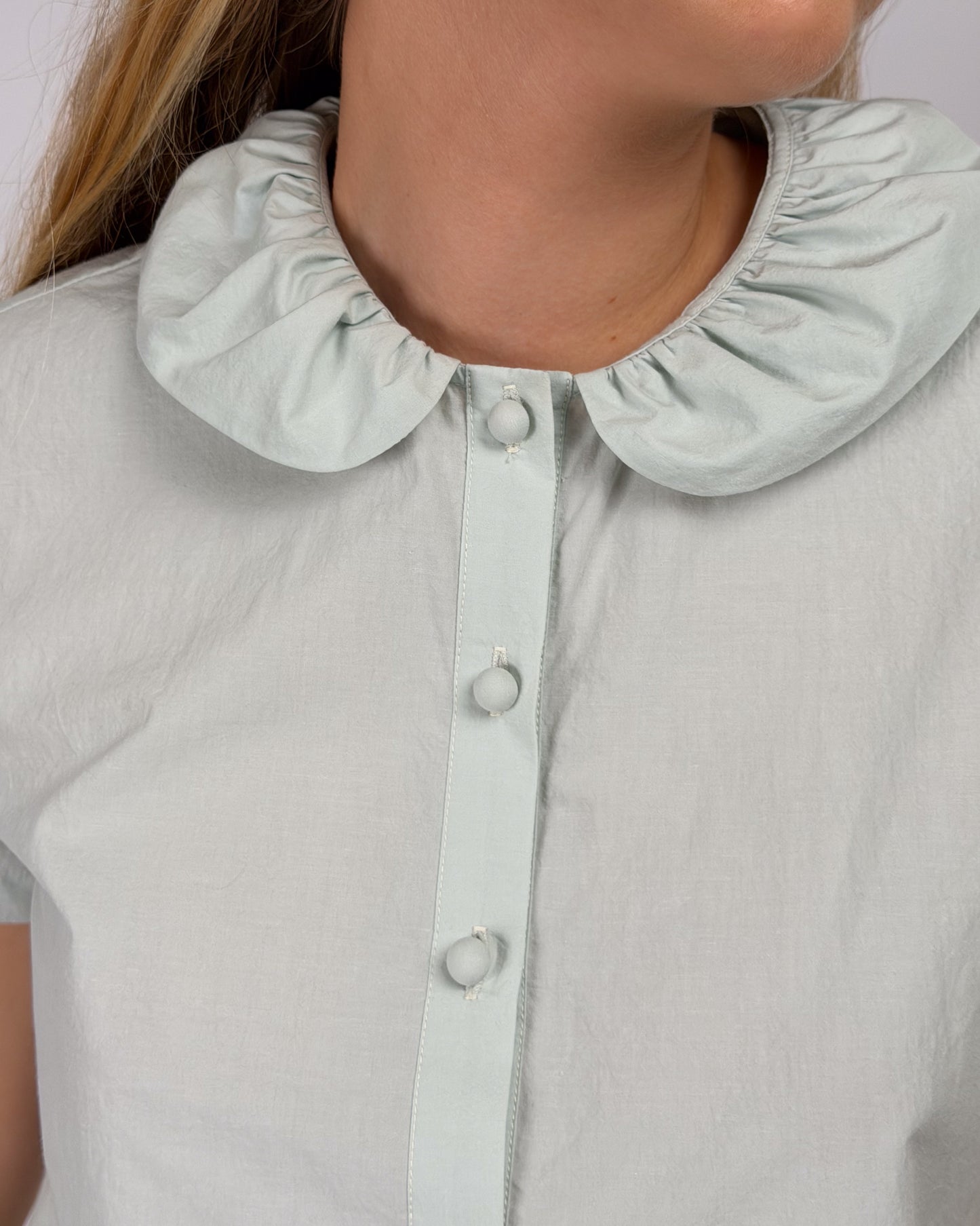 Esme Button Shirt - Mint