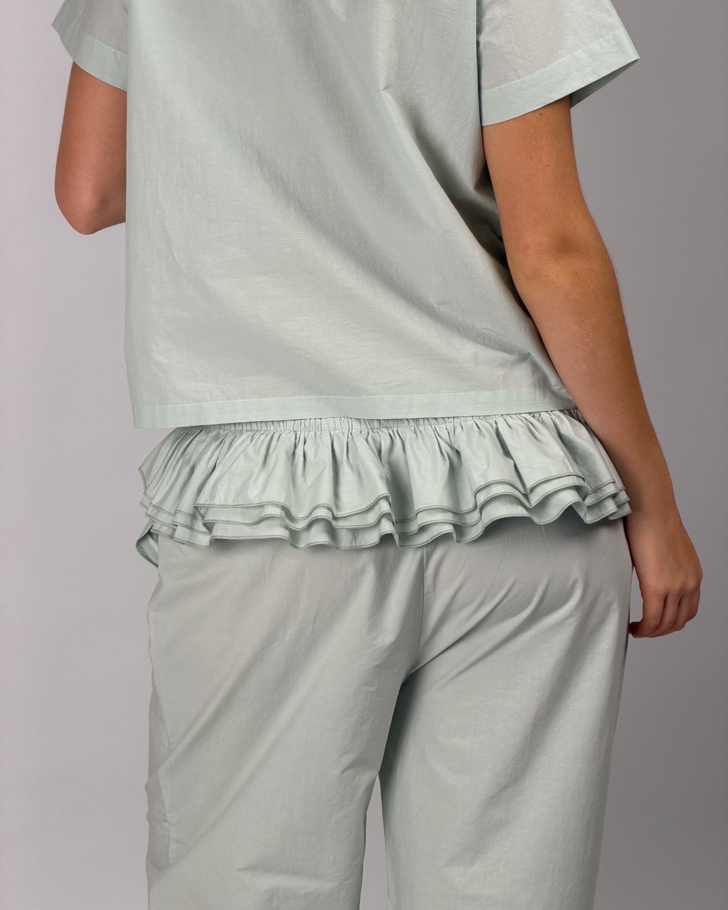 Detachable Ruffle Belt Pant - Mint