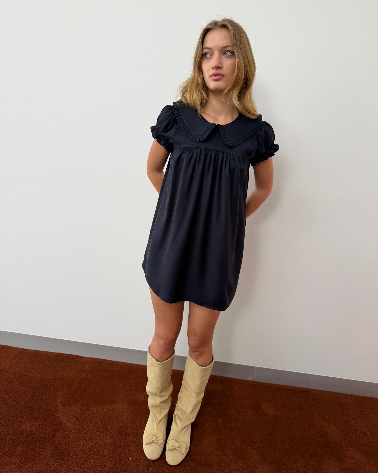 Babydoll Dress - Deep Navy