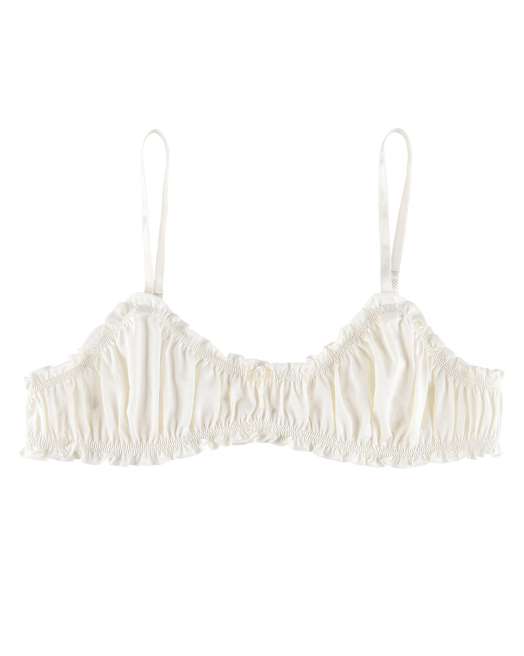 Soft Gather Bra - White
