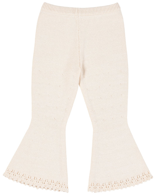 Mini Lace Knit Pant - Porcelain