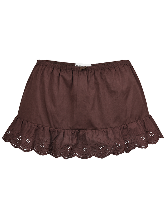 My Mum Made It - Lace Mini Skirt - Dirt