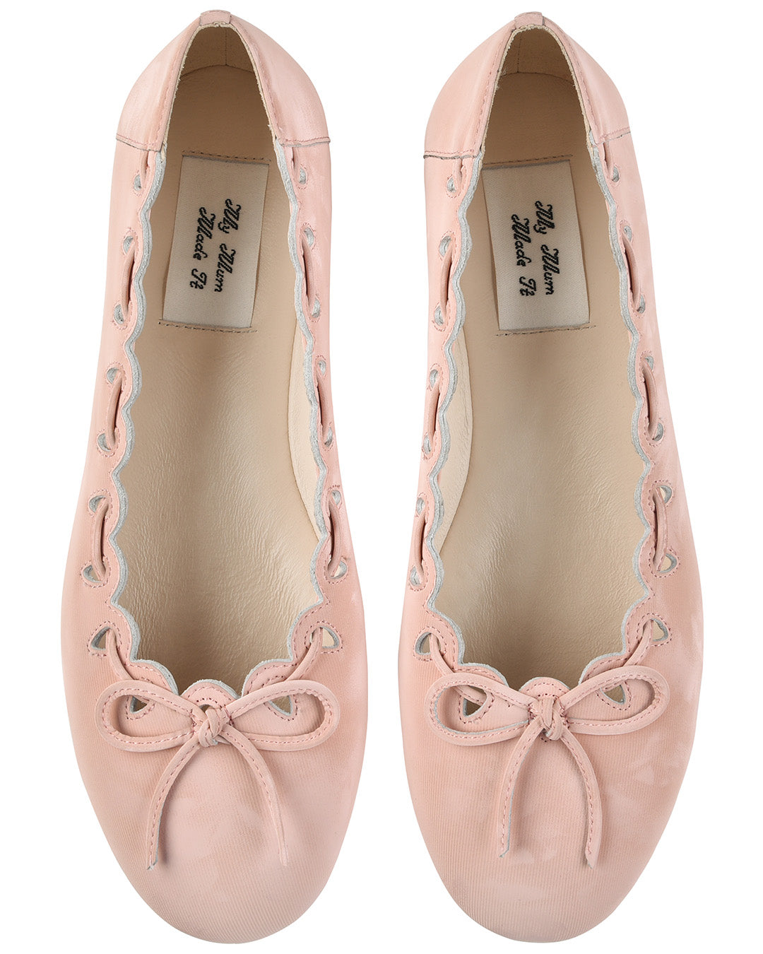 Ribbon Stitch Ballet Flats - Rose Veil