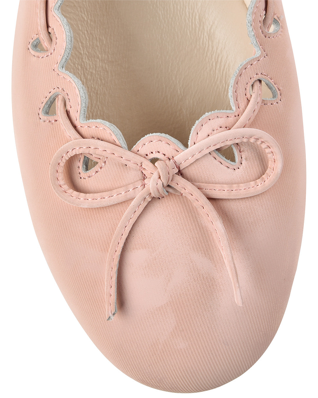 Ribbon Stitch Ballet Flats - Rose Veil