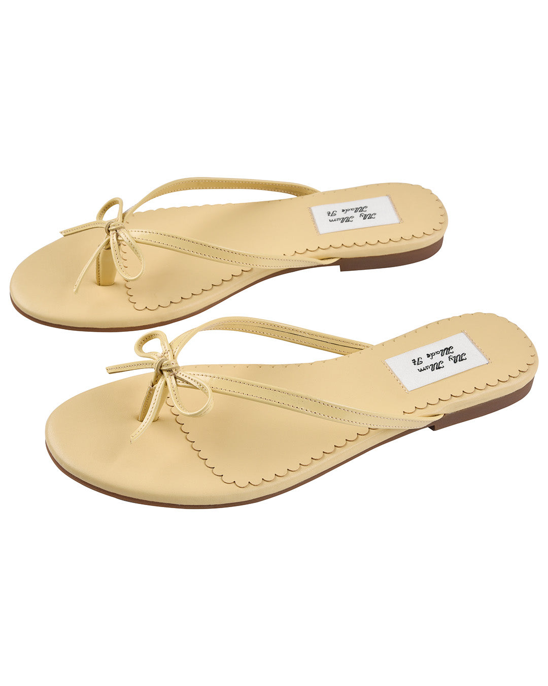 Ribbon Stitch Flip Flops - Daffodil