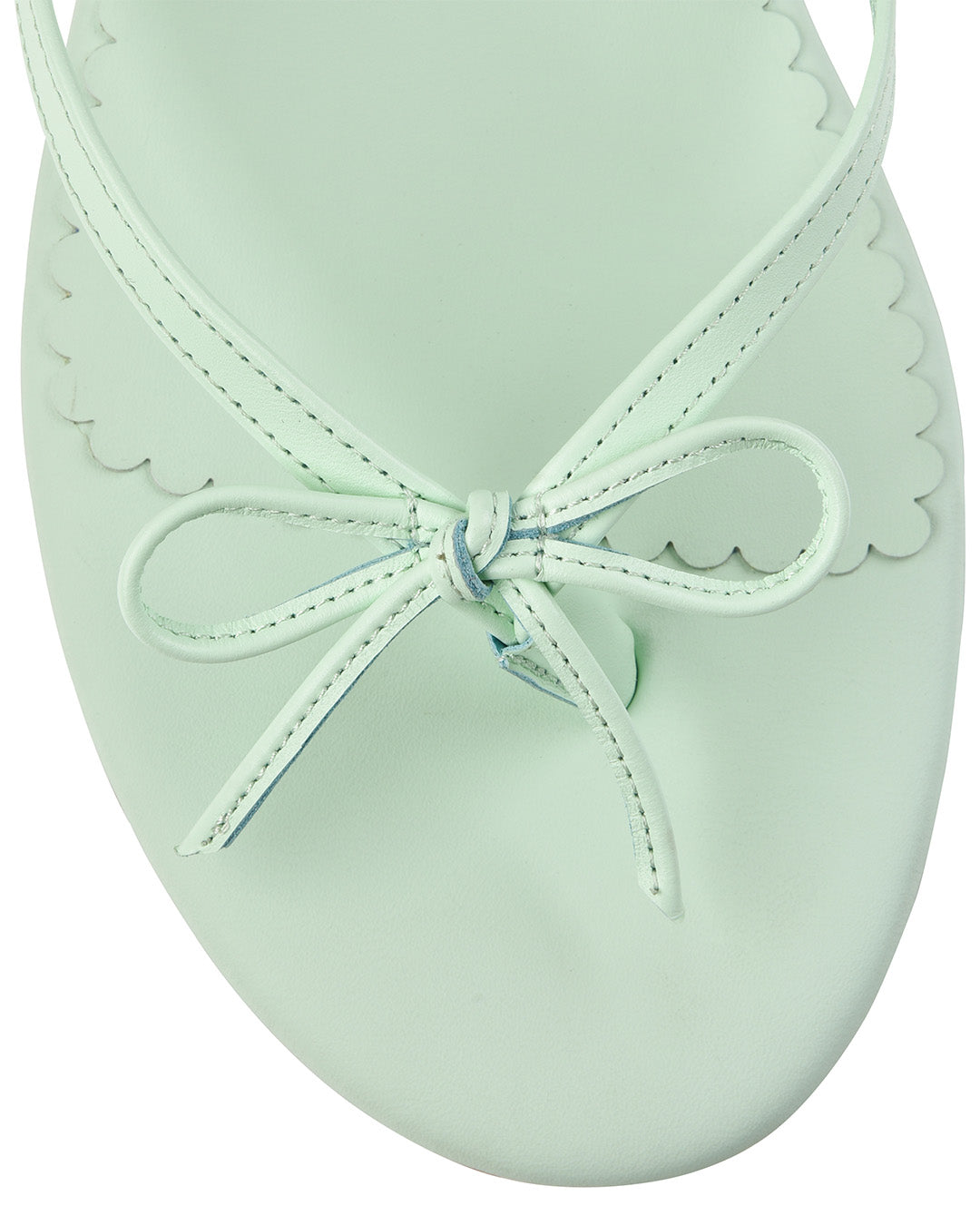 Ribbon Stitch Flip Flops - Mint