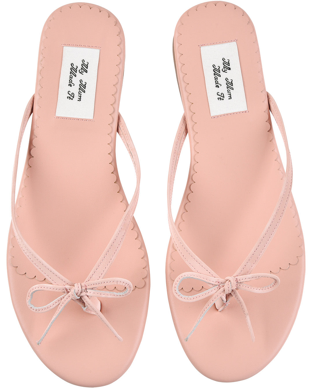 Ribbon Stitch Flip Flops - Rose Veil