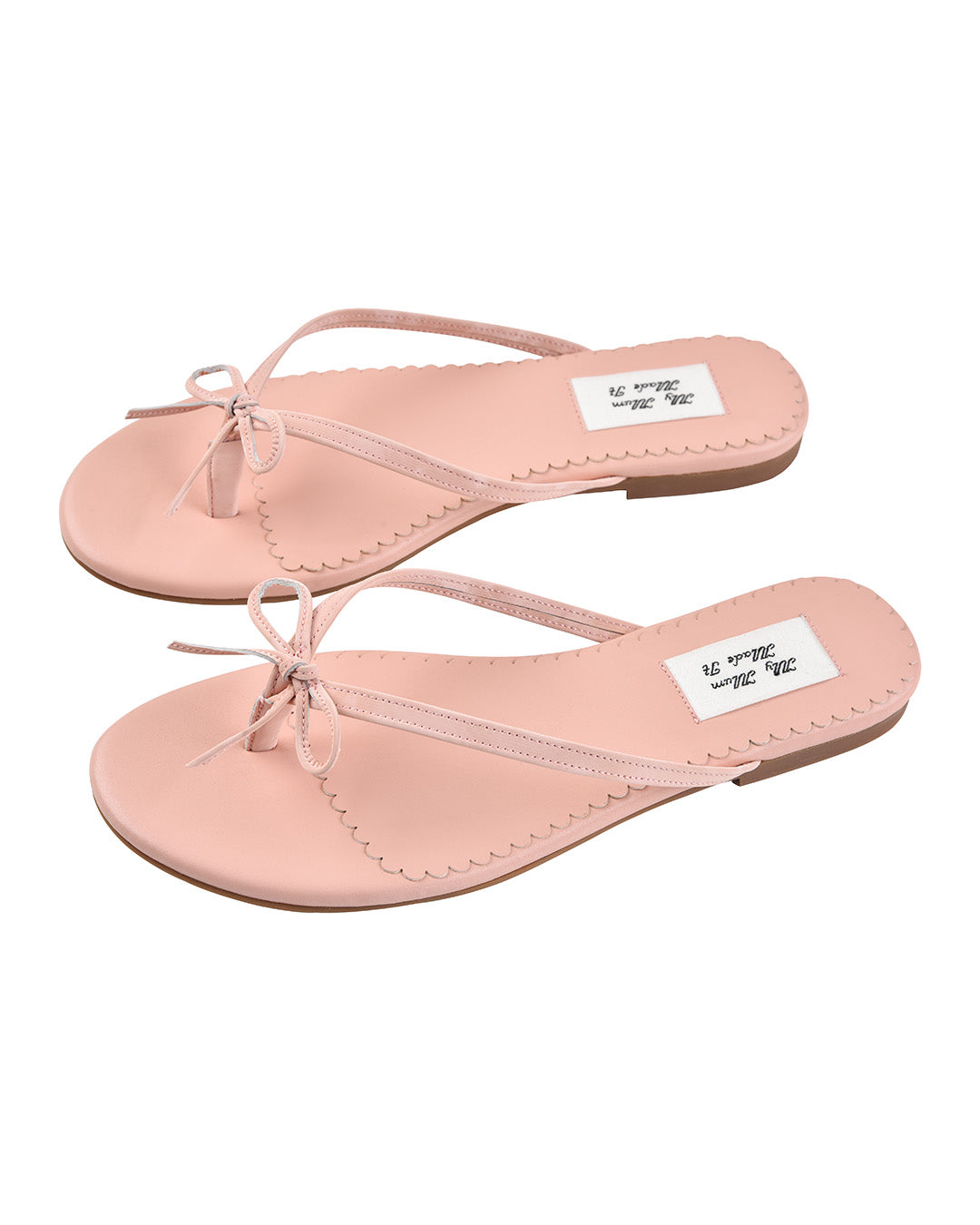 Ribbon Stitch Flip Flops - Rose Veil