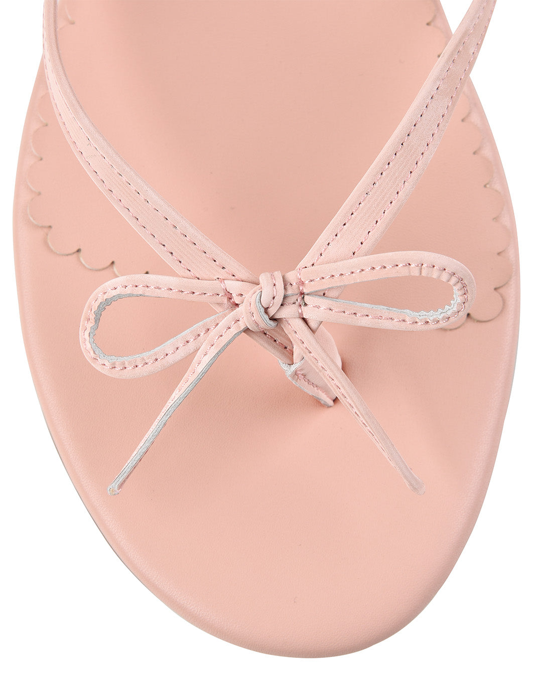 Ribbon Stitch Flip Flops - Rose Veil