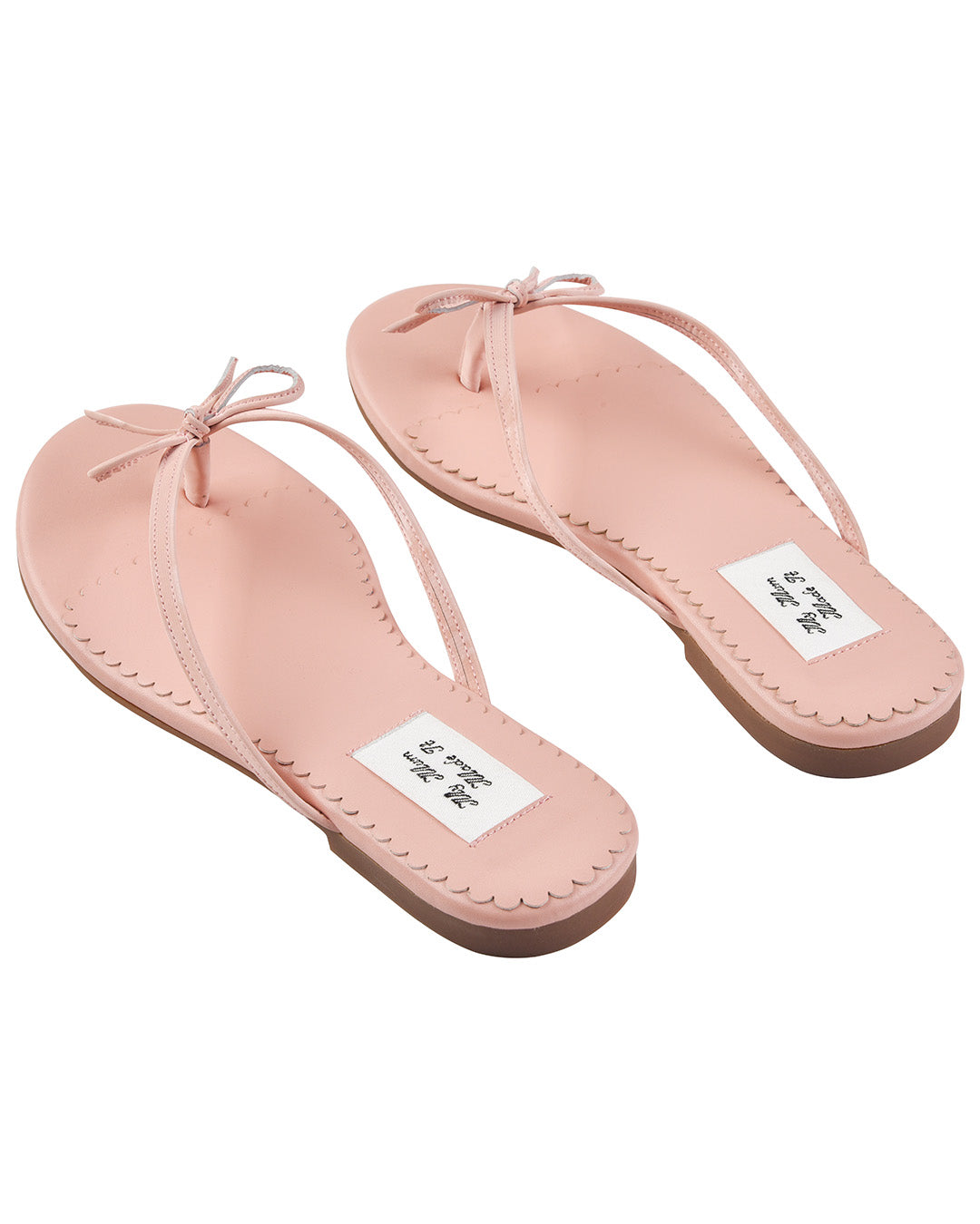 Ribbon Stitch Flip Flops - Rose Veil