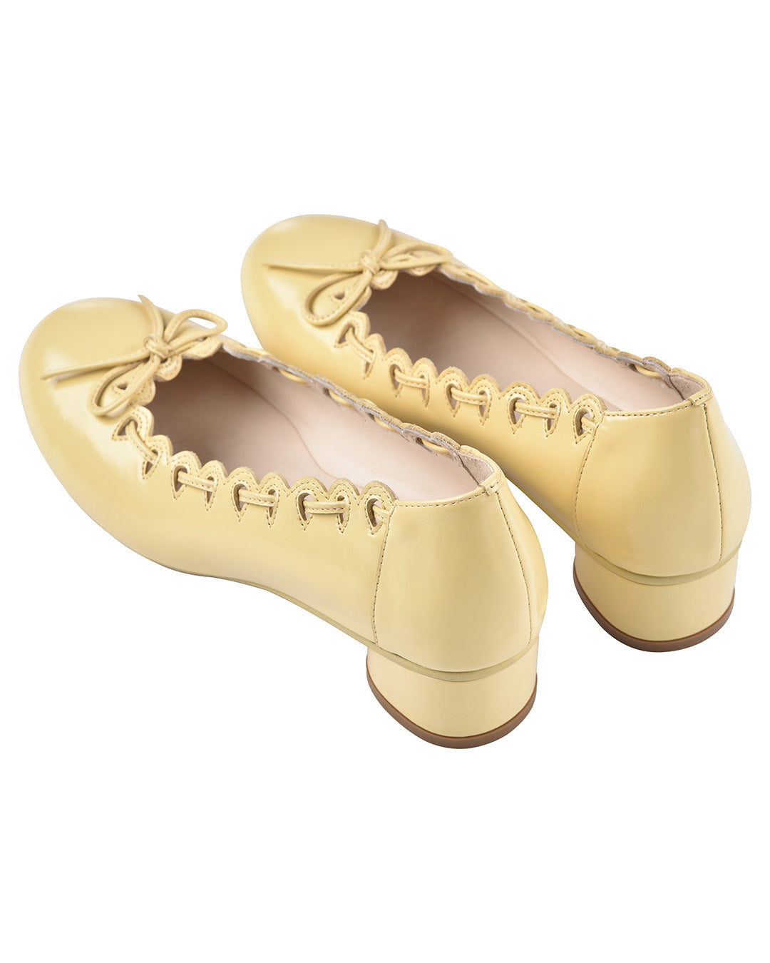Ribbon Stitch Ballet Pumps - Daffodil