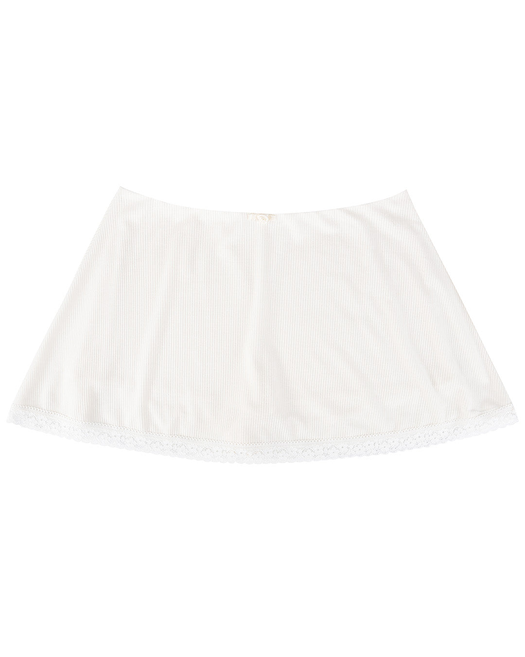 Lisse Rib Skort - White