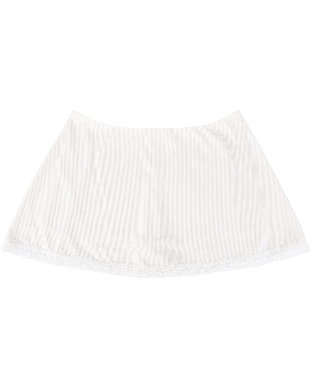 Lisse Rib Skort - White
