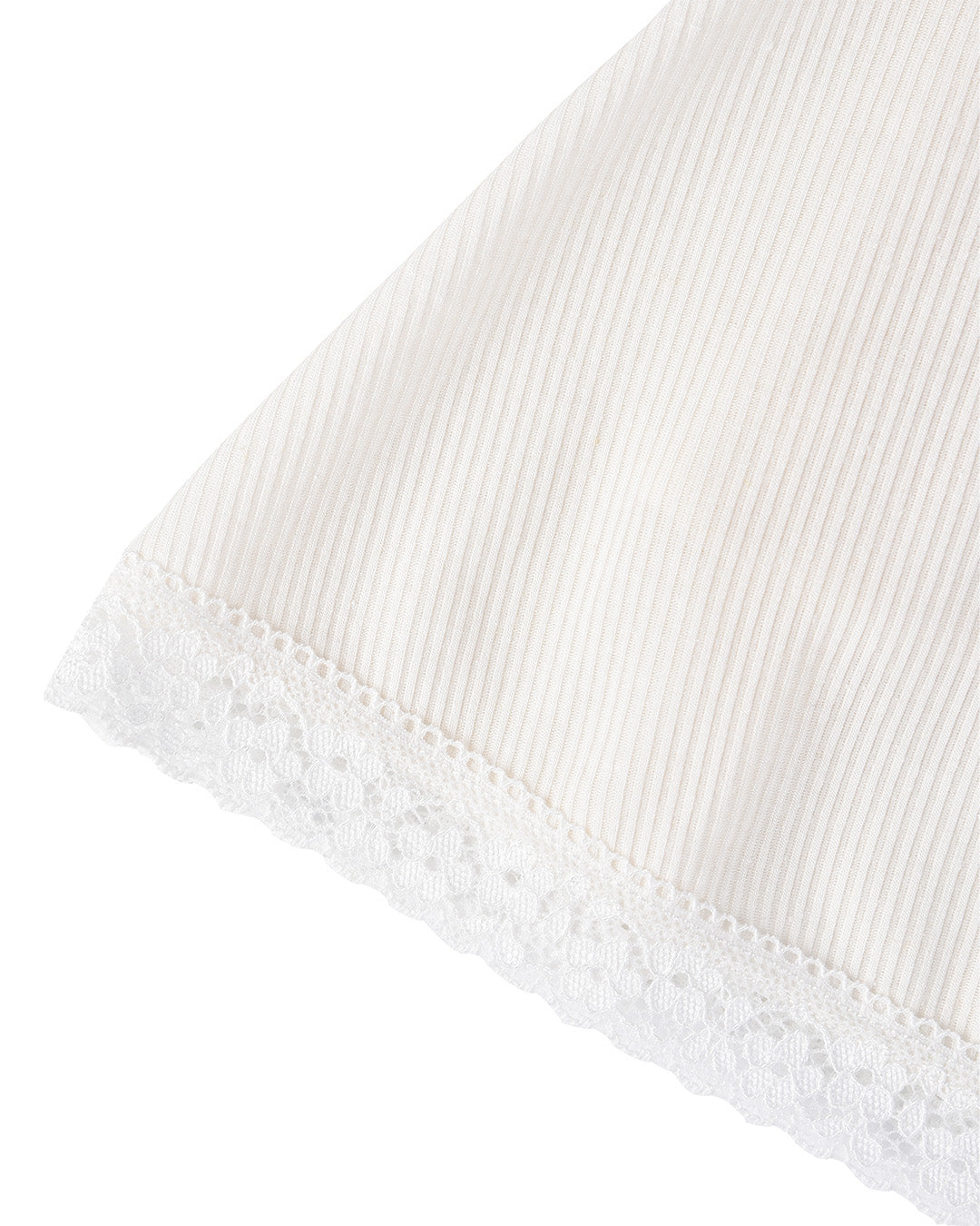 Lisse Rib Skort - White