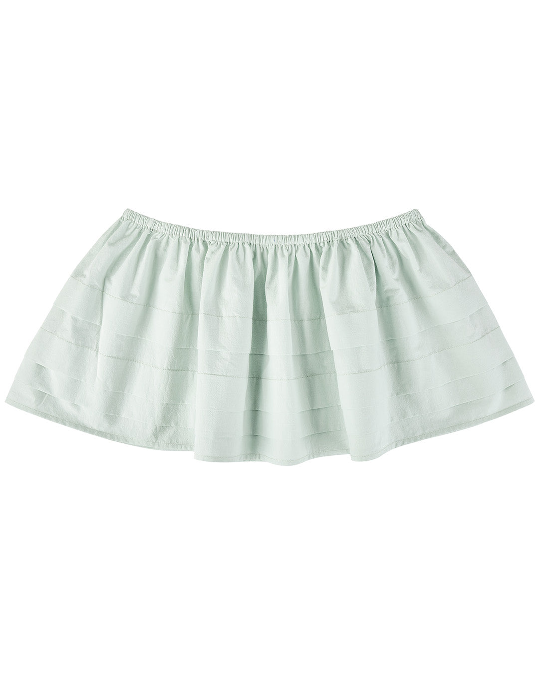 Tiered Pleat Mini Skirt - Mint