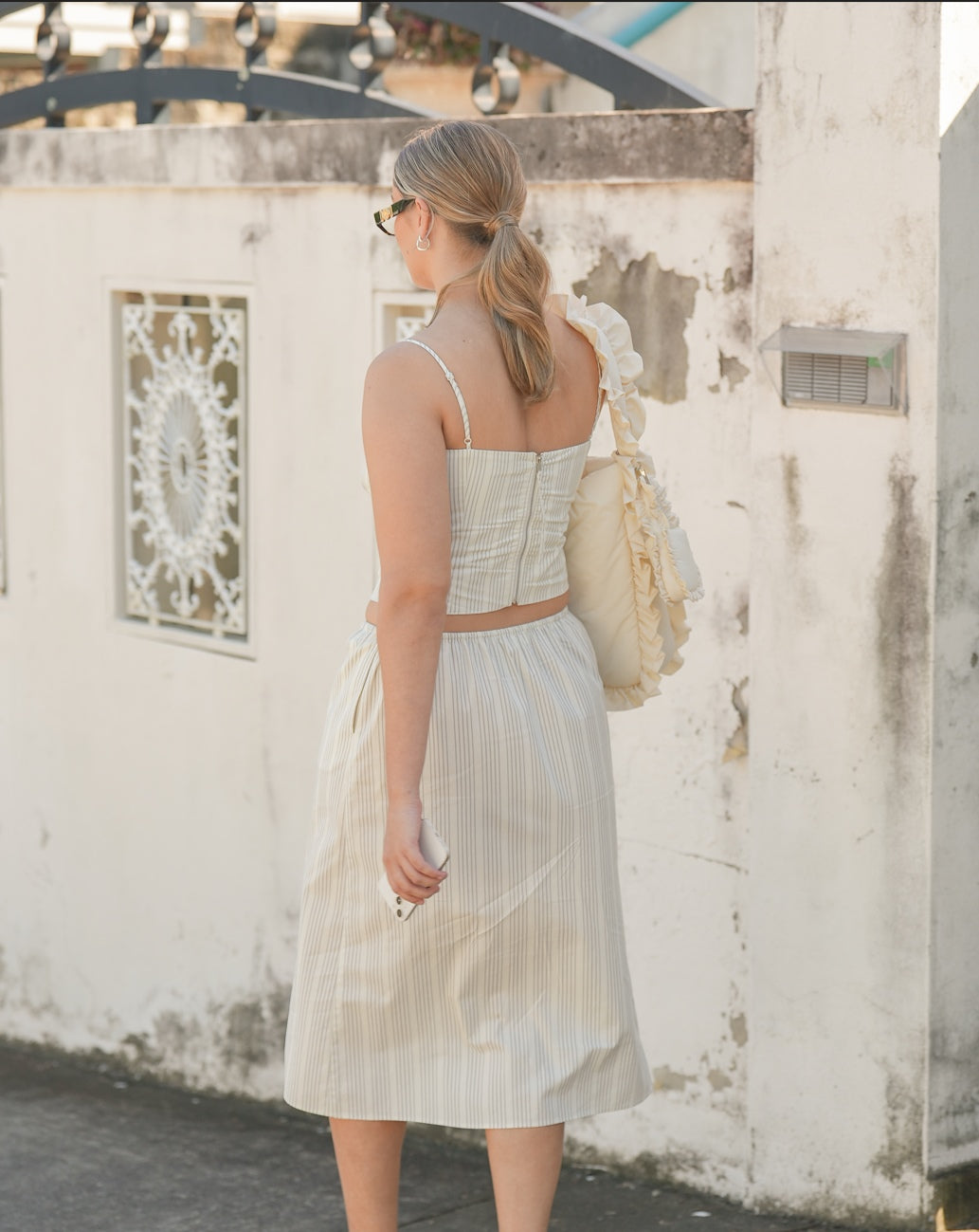 Corset Camisole - Chalk Stripe