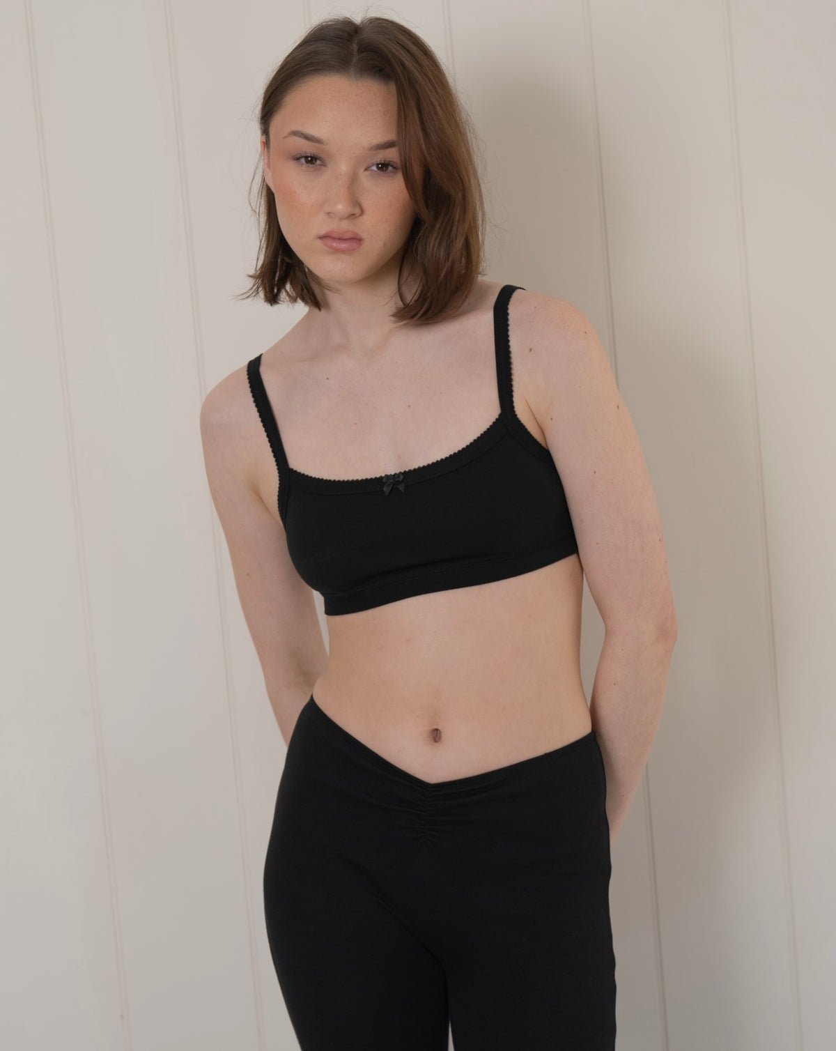 Lace Tank Crop - Obsidian