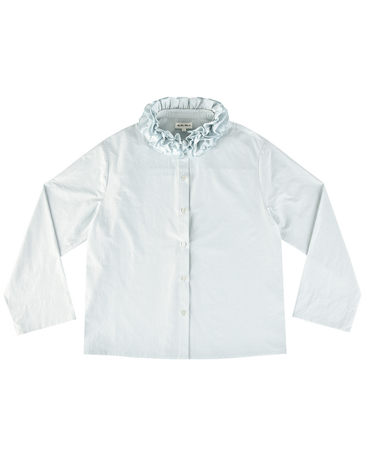Cotton Ruffle Blouse - Bluewishes