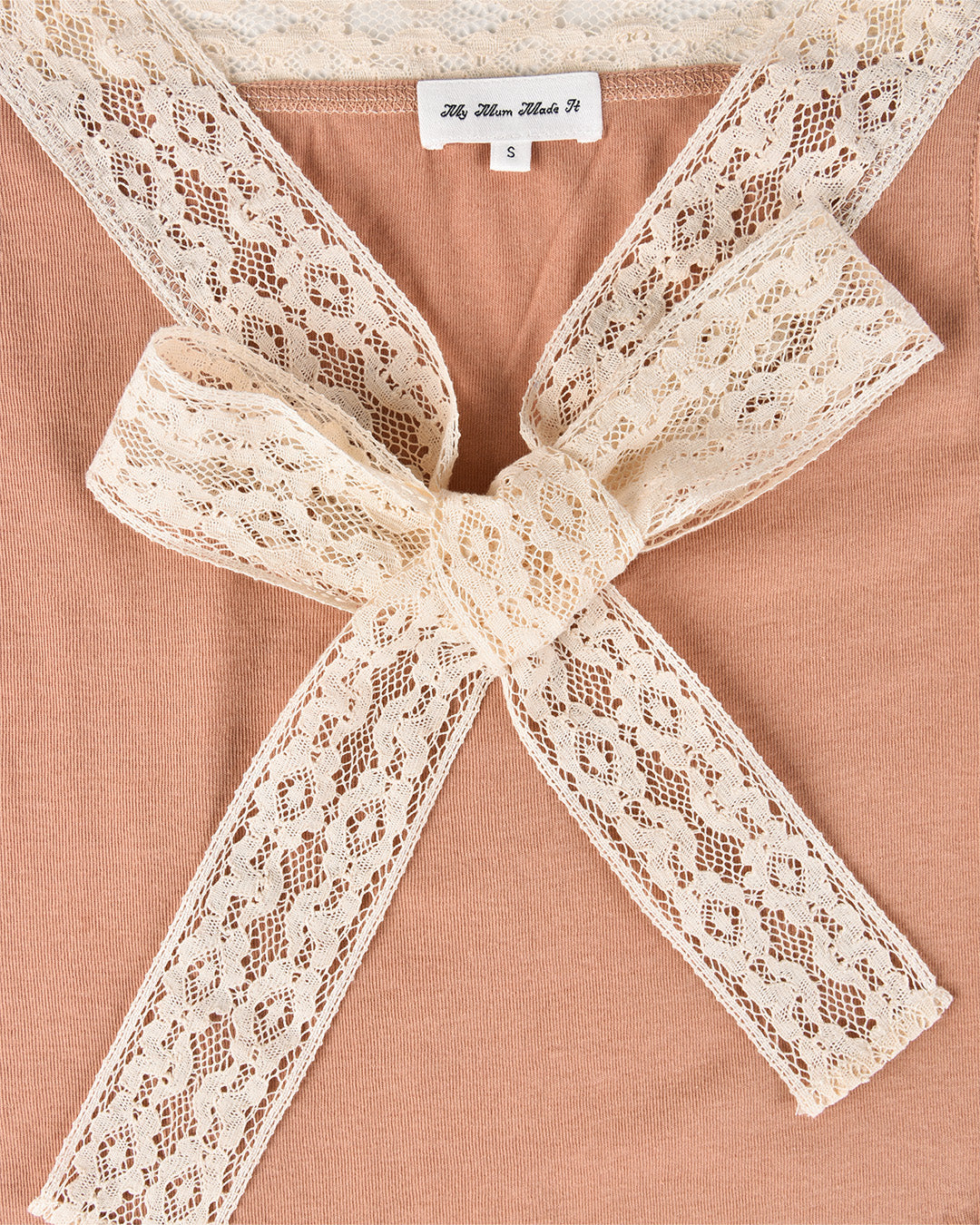 Lace Bow Tank - Rose Veil