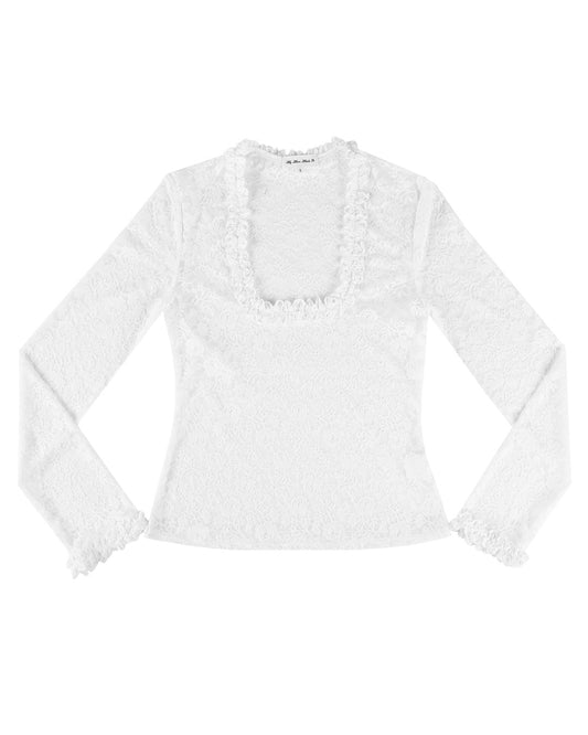 Lace Poem Top - White