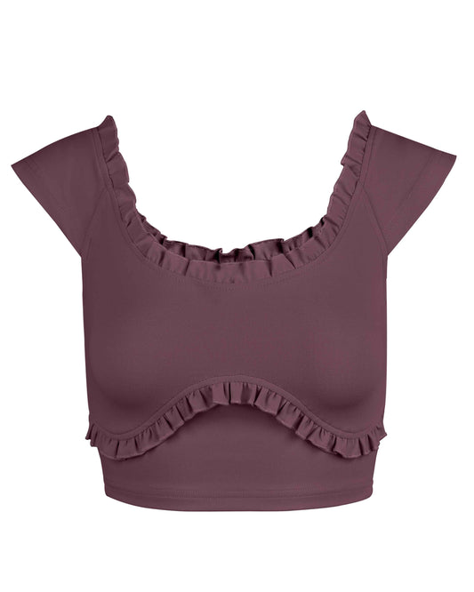 Petunia Swim Crop - Chocolate Cherry