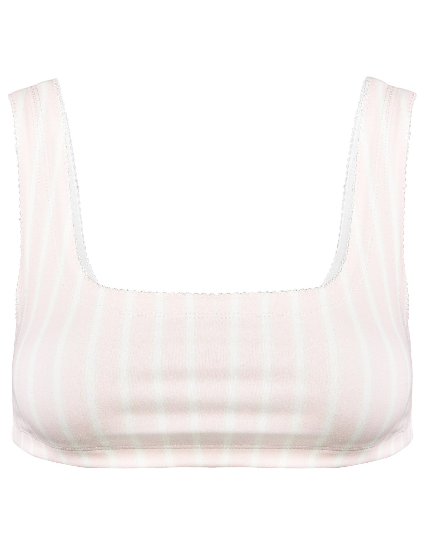 Swim Crop - Blush Stripe