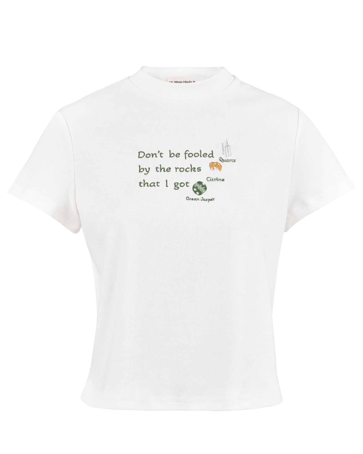 Don't Be Fooled Embroidery Fitted T-Shirt