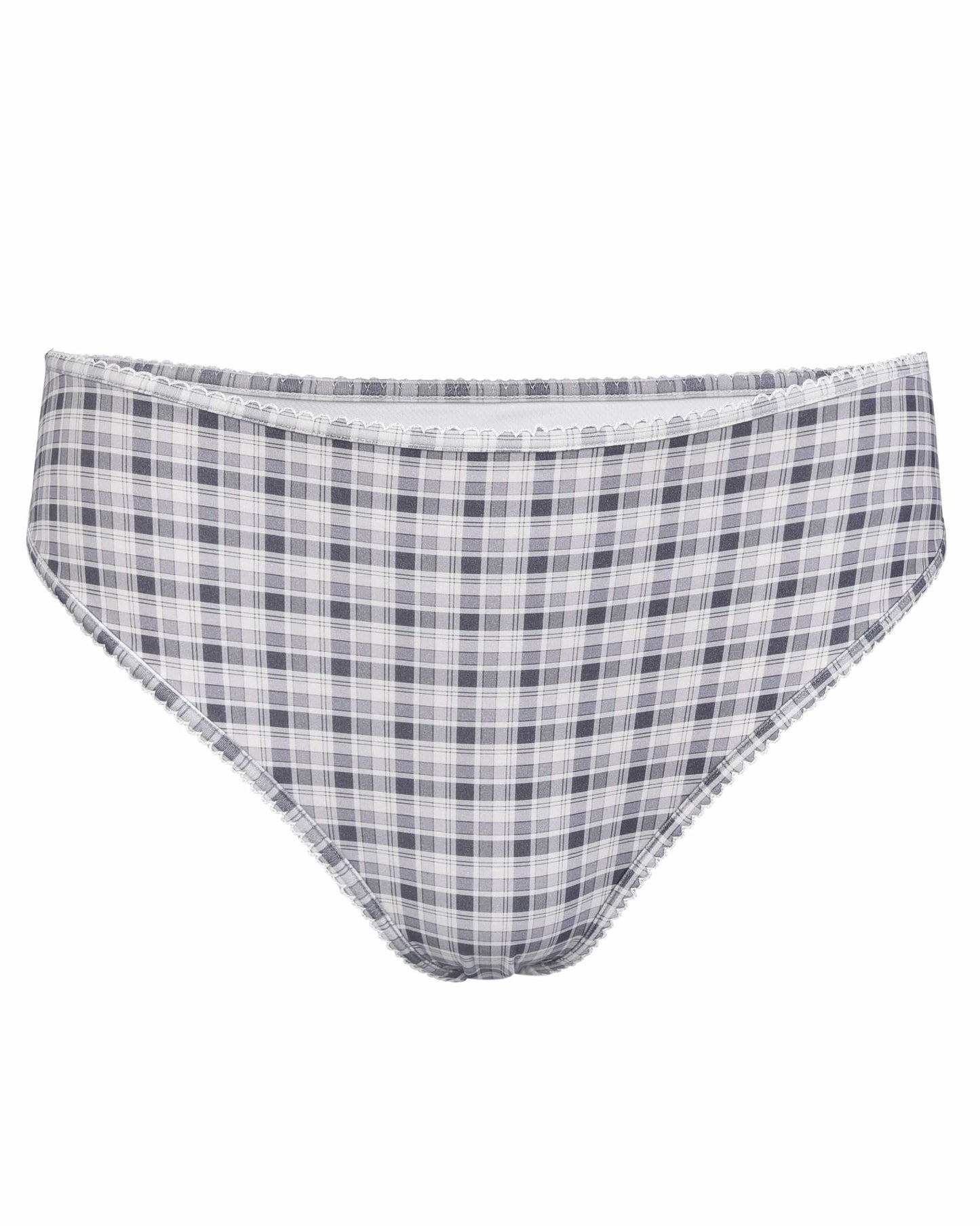 Breeze Bikini Briefs - Faded Blue Check